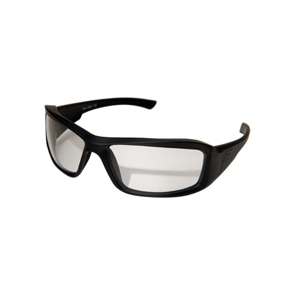 Hamel Safety Glasses - Matte Black Nylon Thin Temple Frame - Vapor Shield Clear Lens