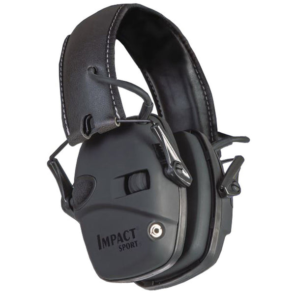 Impact Sport Electric Earmuff, Black - Nrr 22 Db