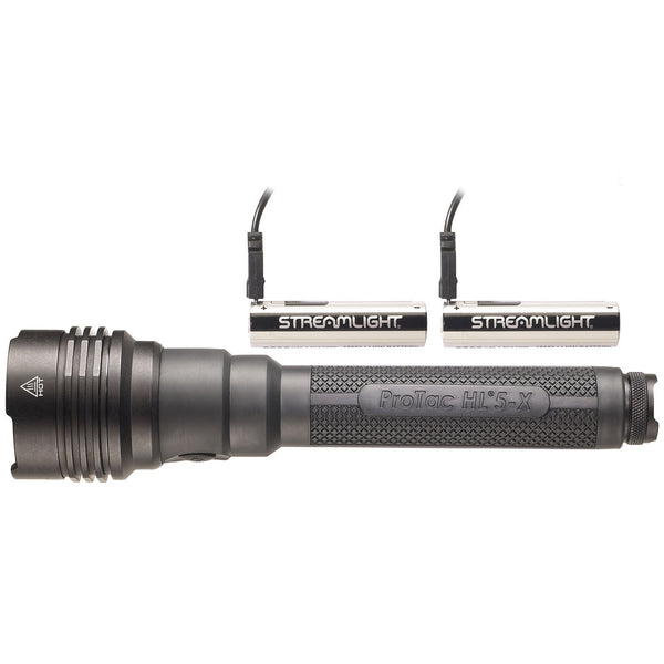 Protac Hl® 5-x Usb Flashlight - Black - Two 18650 Usb Battery, Dual Usb Cord And Wrist Lanyard - Clam