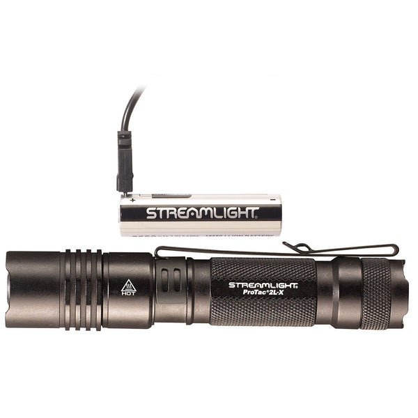 Protac 2l-x Usb Tactical Light - Includes 18650 Usb Battery, Usb Cord And Holster - Clam - Black