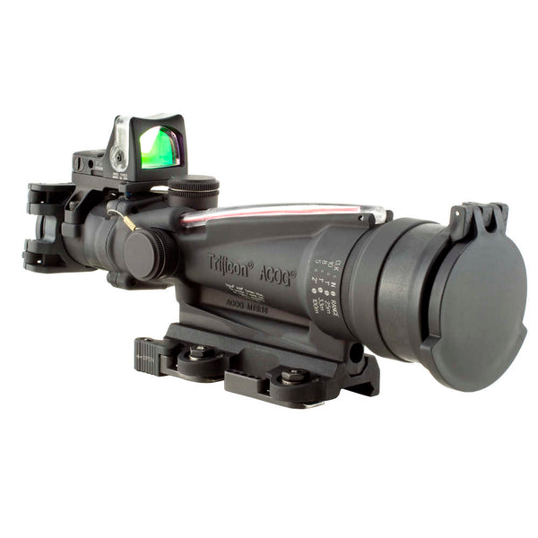 Trijicon Acog 3.5x35 Optic, Dual Illuminated Red Horseshoe - Dot, M249 Ballistic Reticle, 9.0 Moa Rmr Sight And Larue Tactical M
